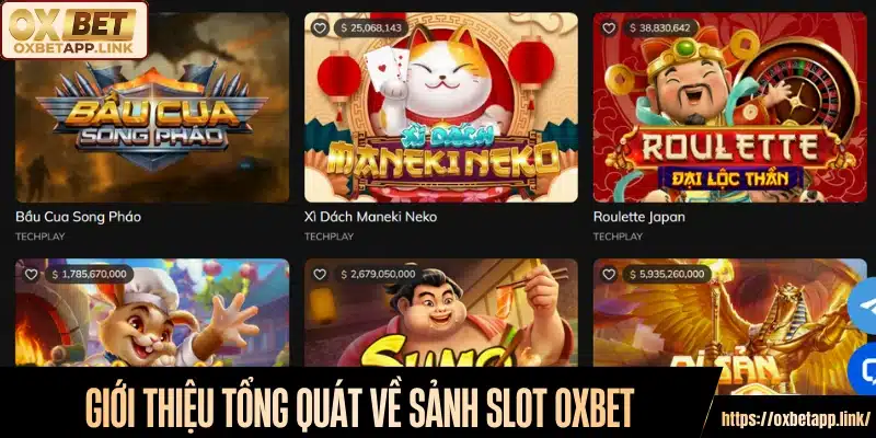 Giới thiệu tổng quát về sảnh Slot Oxbet